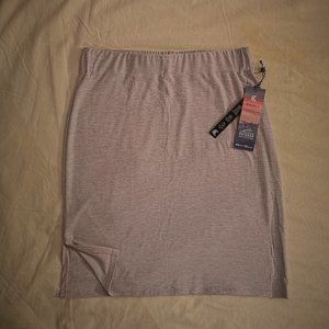 NWT Kyodan athletic sporty stretchy powder pink heather skirt single-slit